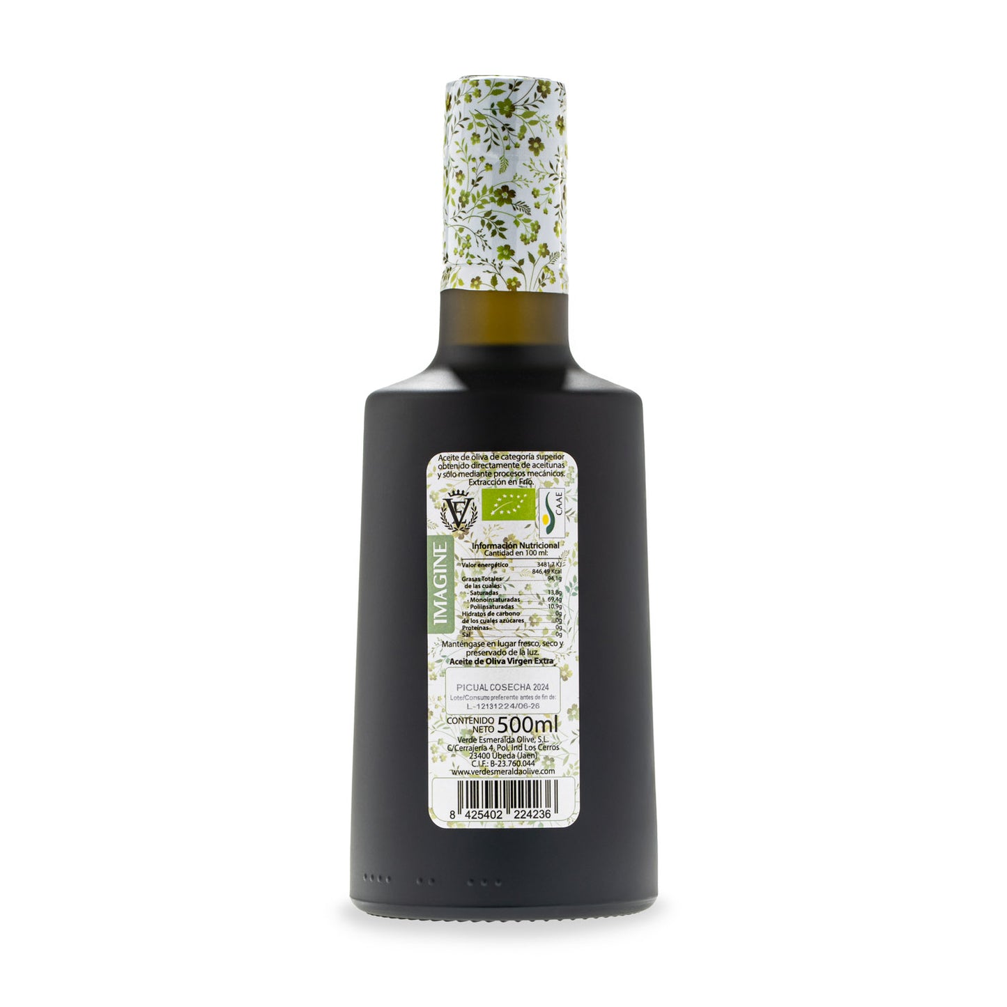 Imagine Organic Picual Biologico 500ml con cofanetto - Olio EVO Biologico di Alta Qualità