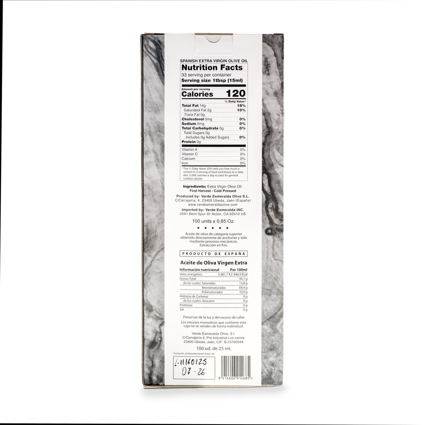 Mini Premium Picual - Confezione da 100 unità di Olio EVO 25ml