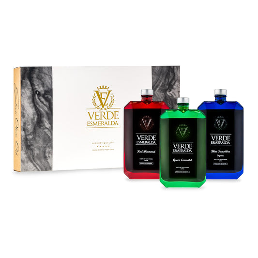 Pack Esmeralda - Selezione di Oli EVO Premium (Picual, Royal, Biologico)